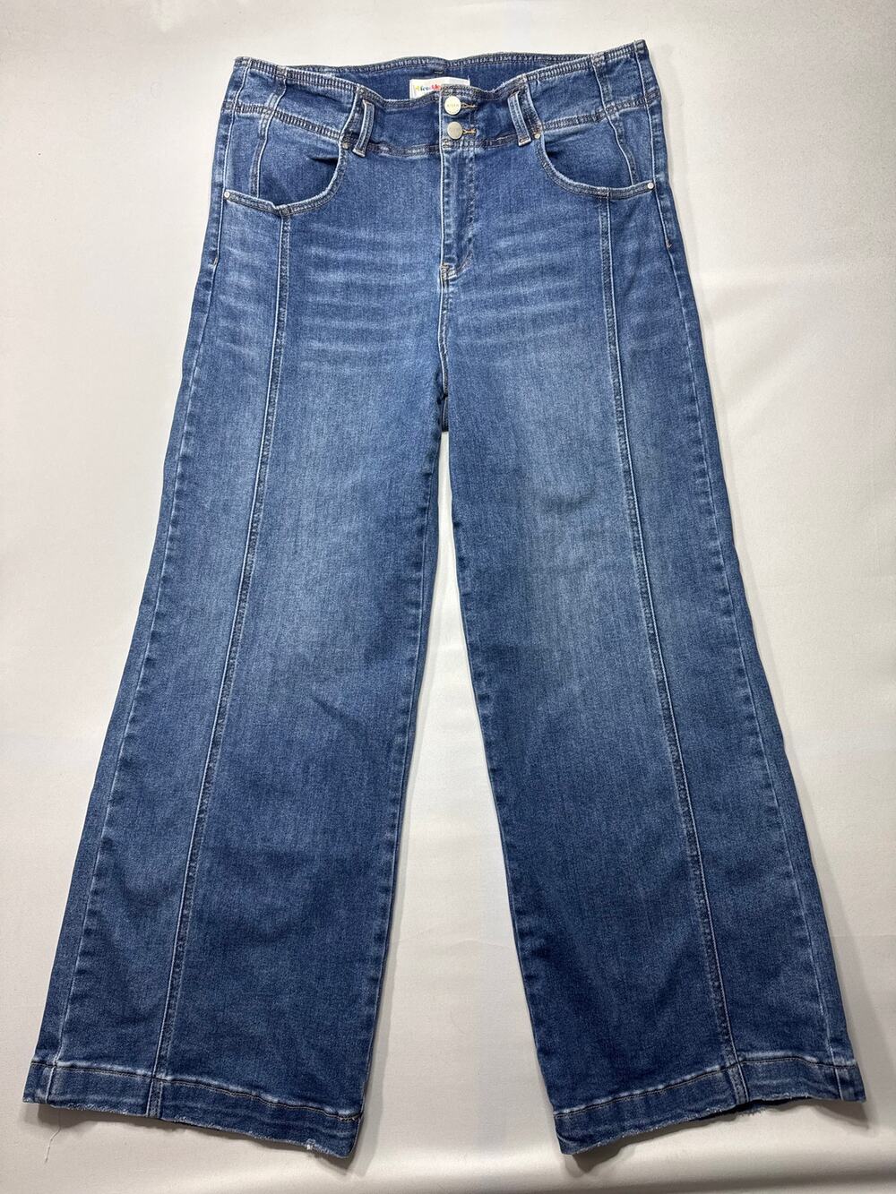 Freckled Poppy x Risen Jeans Women's Wide Leg Blue Jeans - Size 2XL (37x30)